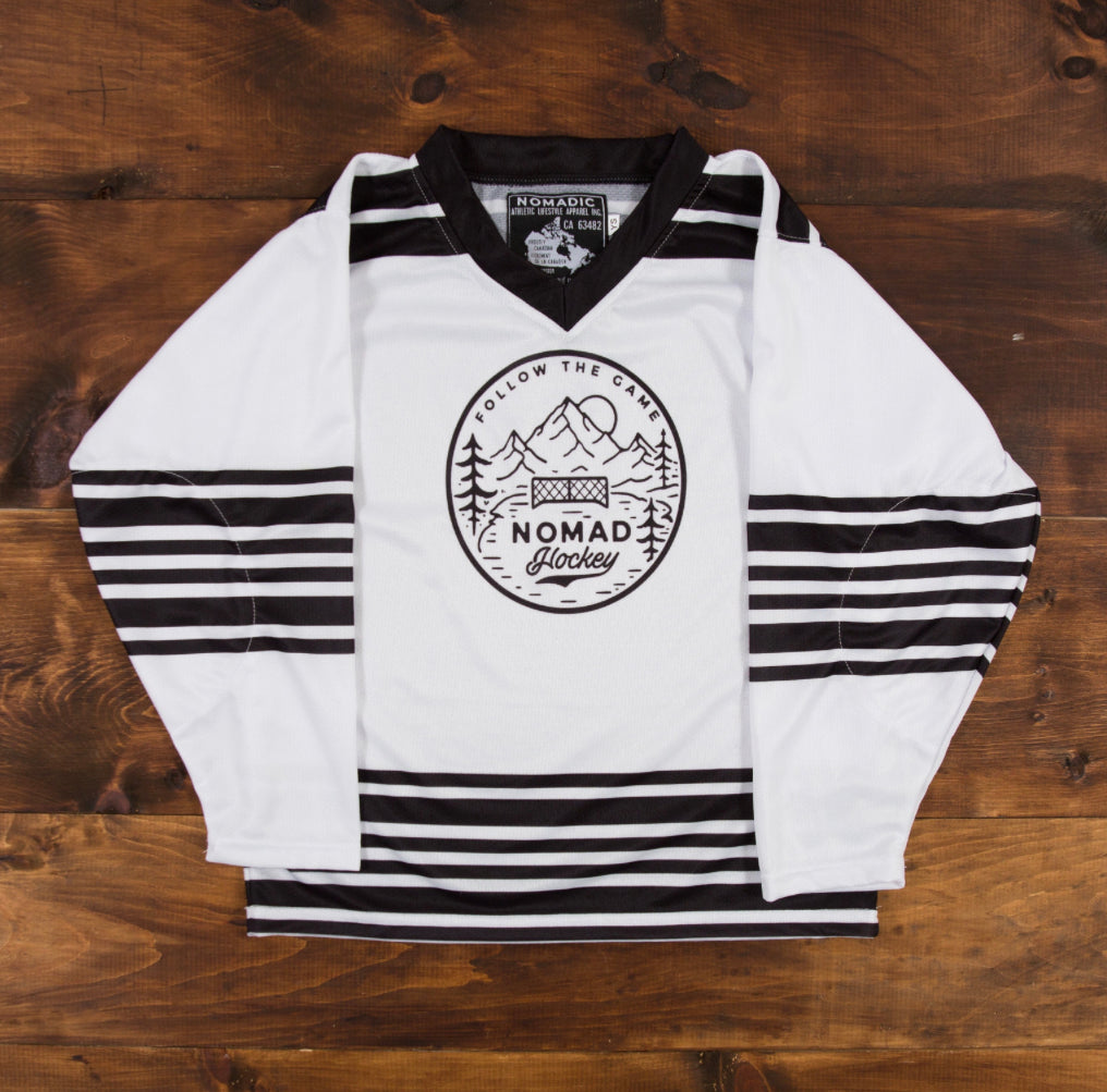 Black and white hockey jersey online